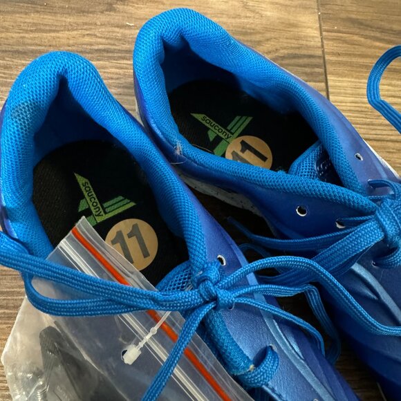 NEW Saucony Spitfire 5 Track & Field Running Spike Shoes 11 Blue S29055-1 - Picture 5 of 6